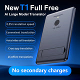 140+ Language Translator Device Ai Two Way Real Time Voice Instant Translator Magnetic Phone Stand Design for Travel