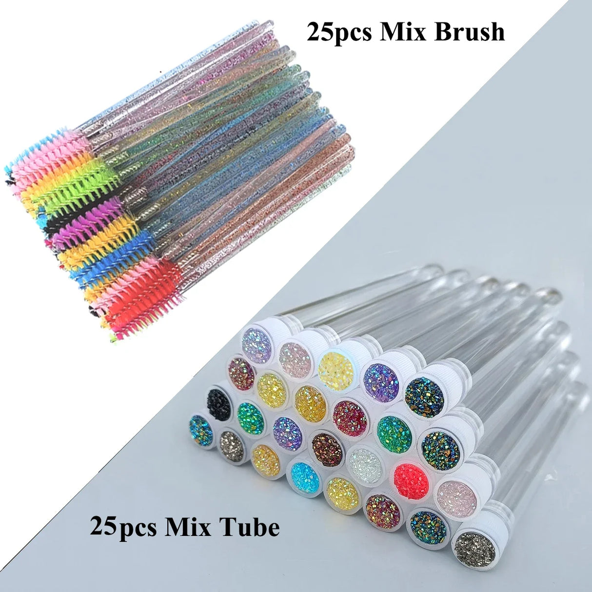 Reusable Eyelash Brush Tube Disposable Mascara Wands Replaceable Dust-proof Eye Lash Eyebrow Brush Tube for Eyelashes Extension