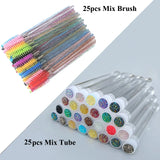 Reusable Eyelash Brush Tube Disposable Mascara Wands Replaceable Dust-proof Eye Lash Eyebrow Brush Tube for Eyelashes Extension