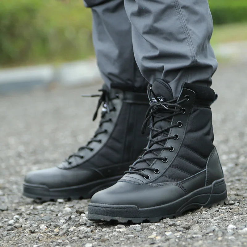 Men Combat Boots Work Safty Shoes Special Force Desert Tactical Boots Outdoor Hiking Ankle Shoes Boots Men Boots