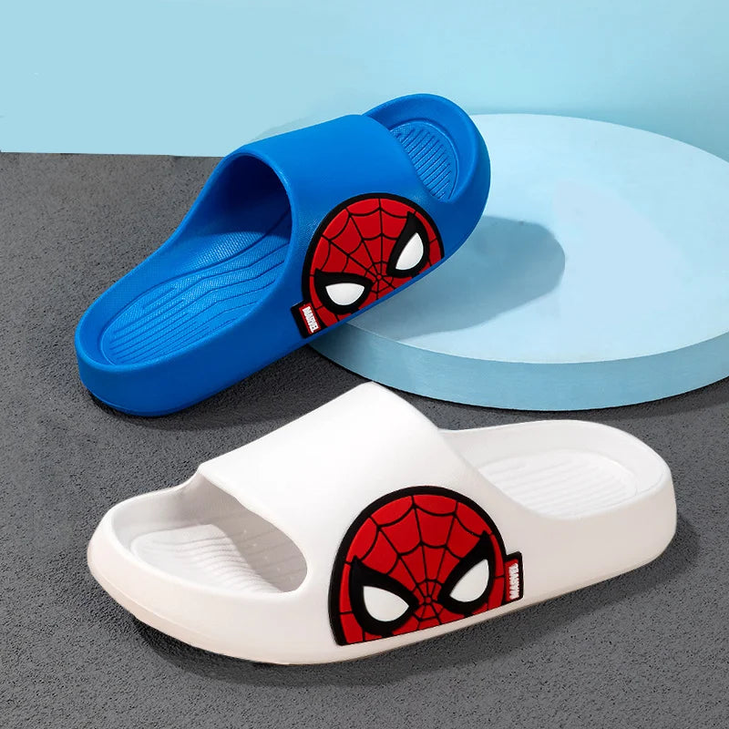 Animation Kid Slippers for Boy Summer Beach Indoor Slippers Cartoon Spiderman Home Soft Non-Slip Children Slippers Garden Shoes