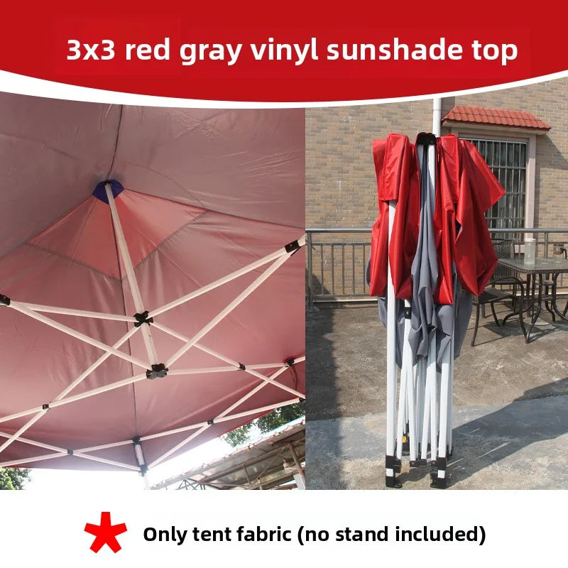 Thiened Four-Legged Umbrella Tent Top Cloth 3x3 Outdoor Sunade Waterproof Sun Protection Large Umbrella Canvas Stall