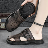 Sandals men's fashionable comfortable summer sandals mens outdoor wear breathable wear-resistant non slip soft soled beach shoes