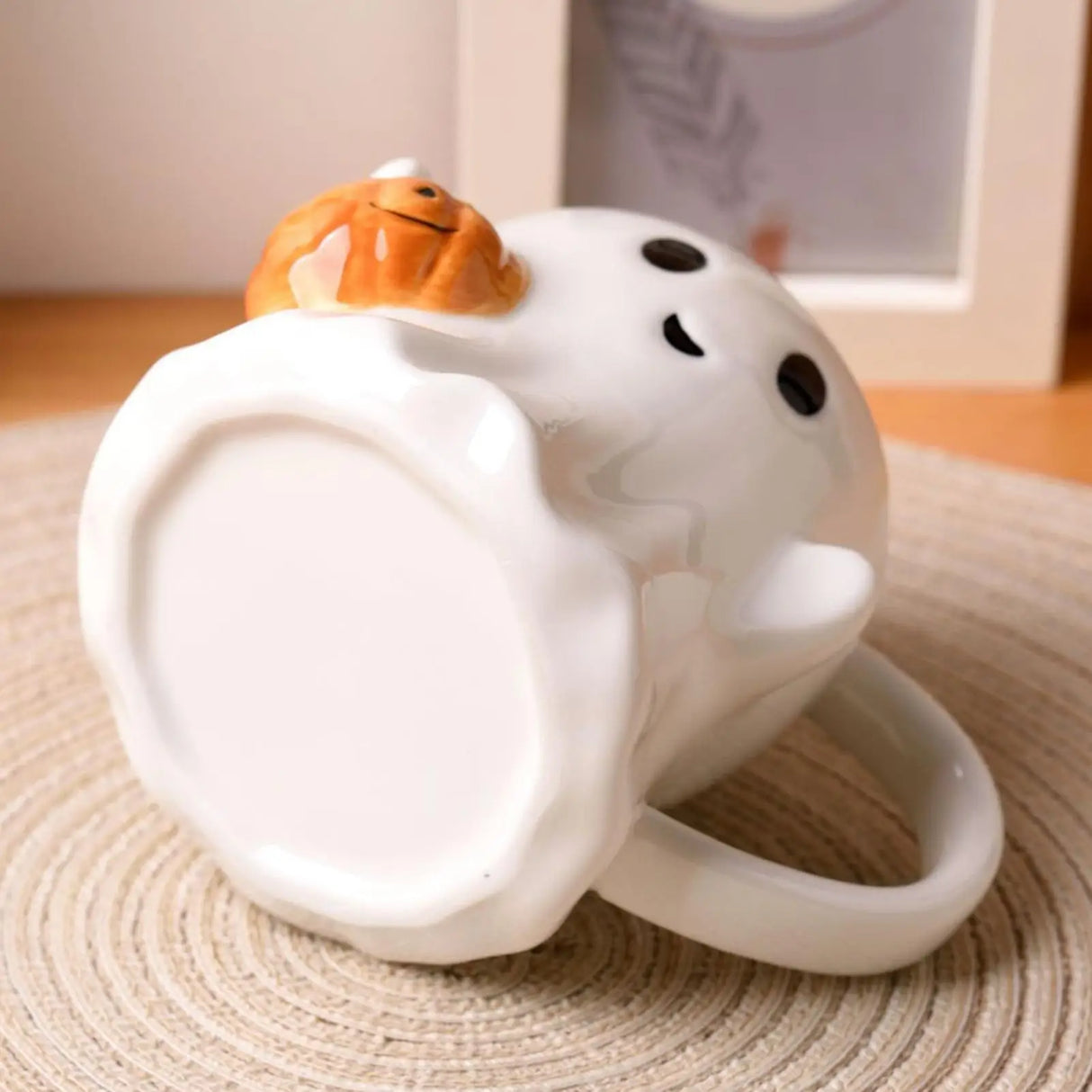 Cute Halloween Ghosts Ceramic Mugs Ceramic Drinking Glass with Handle Halloween Cup for Home Christmas Birthday Drinkware Gifts