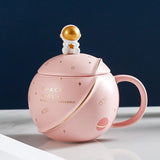 Creative Cartoon Planet Mug Cute Astronaut Ceramic Mug Gift Souvenir Mug