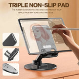 Universal Phone Stand for Desk 360 °   Rotating Multi-Angle Non-Slip Metal Base Foldable Holder for iPhone 13/14/15 pro easyown S