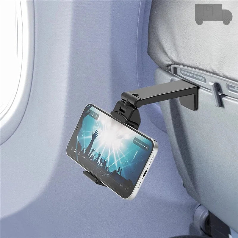 Phone Holder Stand Cell Mobile Portable Travel Mount Desk Flight Foldable Rotatable Selfie Holding Airplane & Train Seat Support