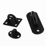Black Stainless Steel Wall Hook Heavy Duty Fixed Pad Eye Plate Deck Door Buckle U/J-Shaped Heavy Duty Ceiling Mount Hanger