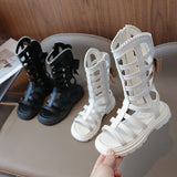 Children Sandals High-top Kids Girls Sandals Baby Sandals High Quality Flat Cut-Outs Beach Sandals