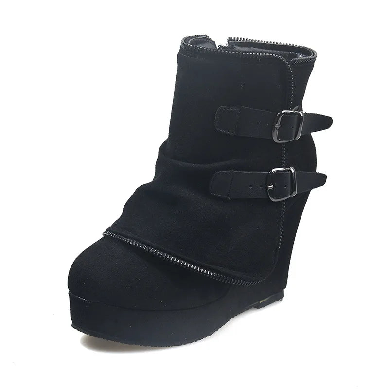 2022 New Autumn Winter chunky Ankle boots Women's warm boots Handmade fashion retro boots Mom Boots Ladies Boots
