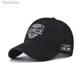 denim baseball cap for men women spring summer cap letters embroidery