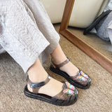 New Sandals Girls Slippers Summer Rainbow Butterfly Roman Shoes Crystal Jelly Shoes Princess Baby Sandals Beach Toddler Shoes