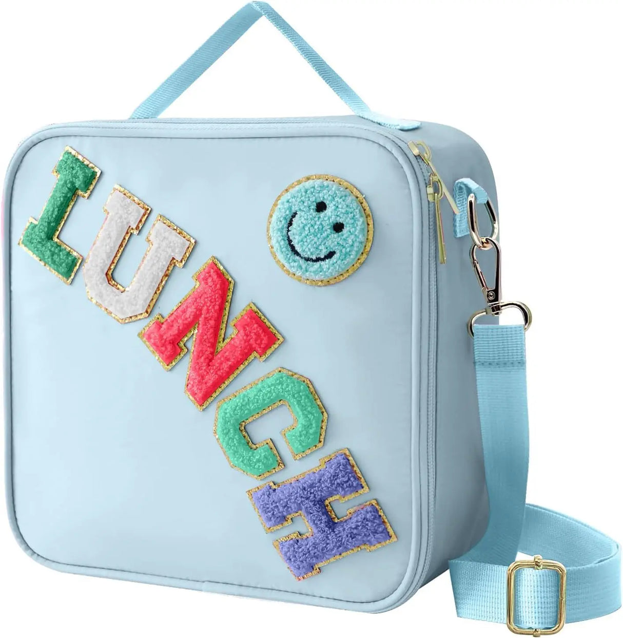 Lunch Bag Insulated  Aluminum Film Lunch Box With Adjustable Shoulder Strap Reusable Lunch Tote Bag for Work Picnic Camping