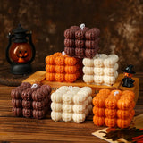 Creative Halloween Orange Beige Pumpkin Aromatherapy Candles Pumpkin Handmade Shaped Candles Halloween Home Decoration Gift