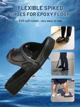 1 Pair Epoxy Floor Flexible Spiked Shoes Large Size for Coating Epoxy Paint Self-Leveling Cement Tools EVA Soft Rubber Material