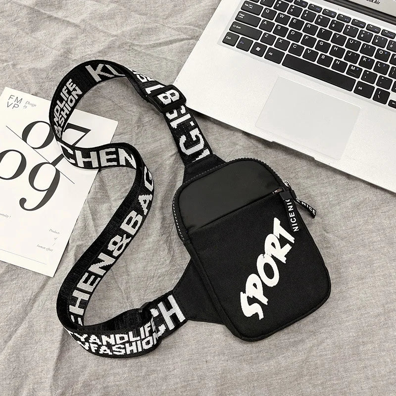 Men's & Women's Shoulder Bag INS Trend Waterproof Small Backpack Mobile Phone Man's Messenger Bag Square Bag Crossbody Bags