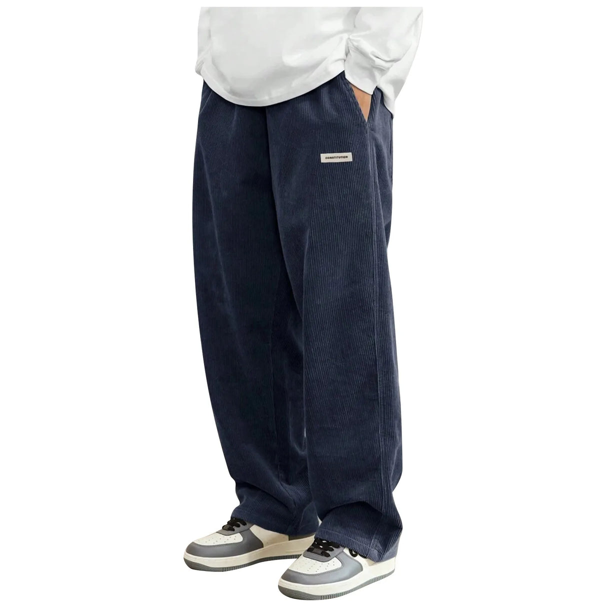 Corduroy Pants Men Clothing Sweatpants Loose-Fit Casual Pants Man Baggy Hosen Regular Length Trousers Men Cargo Pants Women