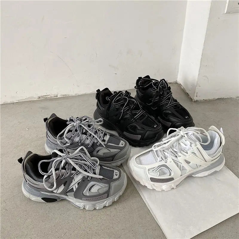 Sneakers Women Track Trainers Designer Chunky Sports Shoes Platform Running Shoes Black Casual Sneaker for Men Women Flats