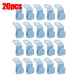 50/5Pcs Clothes Hanger Hooks Space Saving Closet Connector Hook Cascading Hanger Plastic Extender Clips Wardrobe Coat Organizer