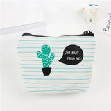 Women Canvas Coin Purse Card Key Mini Purses Pouch Girl Kid Children Cute Small Zipper Coin Purse Card Holder Wallet Storage Bag