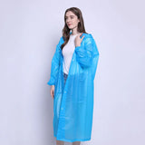 3 in 1 Waterproof Adult Long Raincoat Women Men Rain Coat Jacket Hooded Poncho for Outdoor Hiking Travel Fishing Rainwear Suit