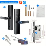 Smartlock Fingerprint Biometrics Smart Electronic Door Locks Application Control Smart Card Key Entry and USB Emergency Charging
