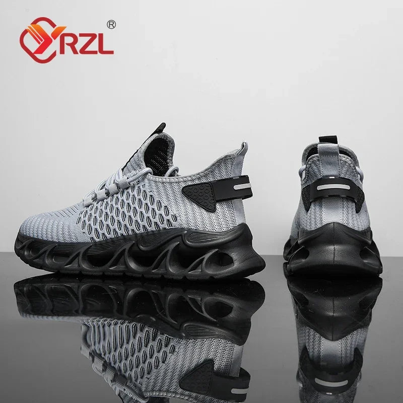 YRZL Men's Lightweight Mesh Running Shoes Casual Sneakers Summer Comfortable Athletic Jogging Running Shoes for Men