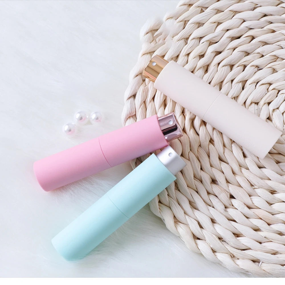 10ml Perfume Bottling Atomizer Frosted Liquid Container Macaron Rotary Oral Spray Bottle Portable Empty Bottle