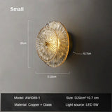 Post-modern Home Decor Living Room Background Wall Lamp Bedroom Bedside Light Fixtures Luxury Glass Corridor Aisle Sconces