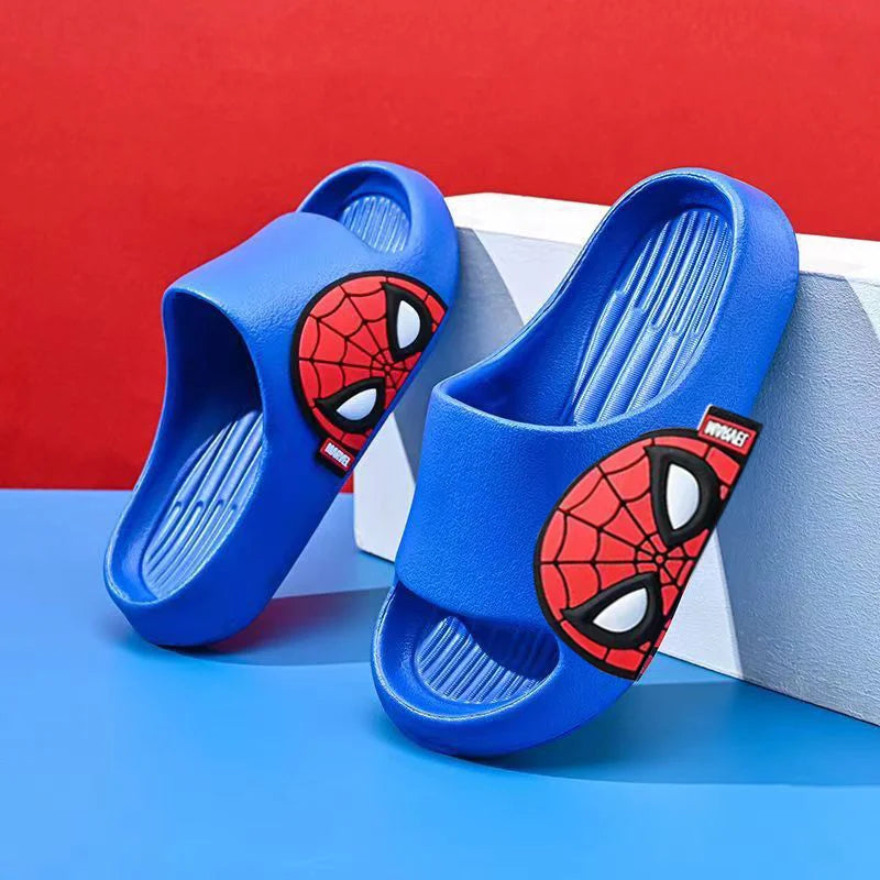 Animation Kid Slippers for Boy Summer Beach Indoor Slippers Cartoon Spiderman Home Soft Non-Slip Children Slippers Garden Shoes
