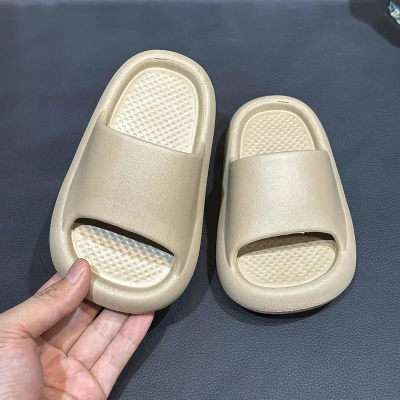 Summer Solid EVA Boys Girls Slippers Waterproof Soft Bottom Beach Shoes For Children Indoor Non Slip Casual Kids Slippers