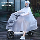 Raincoat, single person, women's transparent bicycle, electric bike, electric bike, special long one-piece raincoat
