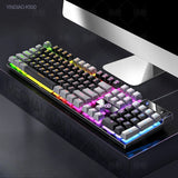 Advanced K500 gaming wired keyboard with color blocking and luminous mechanical feel, desktop computer keyboard