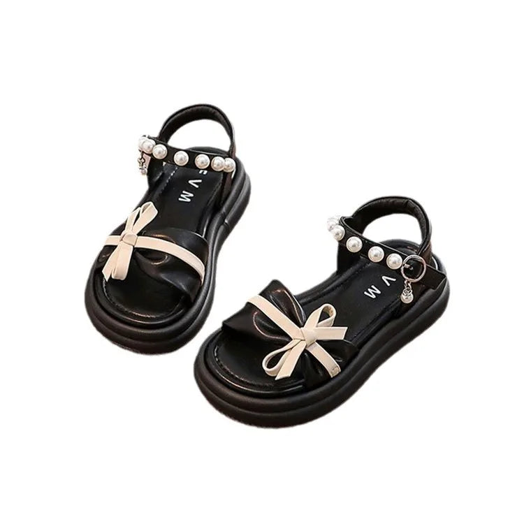 Girls' Shoes Children's Princess Sandals 2024 New Summer Summer Baby Soft Soled Ocean Beach Big Children's Sandals
