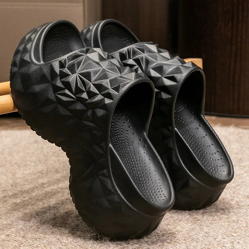 Bebealy Durian Sandals Women Sandals Outdoor Platform Beach Sandals Summer Wear-resistant Pool Sandals Nonslip Cloud Slippers