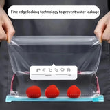 Zipper seal bag; Reusable fridge bag with zipper lock; Food storage bag for preservation and sealing; Kitchen storage bag