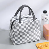 Thermal Lunch Dinner Bag Canvas Handbag Picnic Cooler Bag Travel Breakfast Box for Work Student Convenient Lunch Tote Food Bag