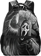 Horror Movie Backpack Adults School Bag Casual College Bag Travel Zipper Bookbag Hiking Daypack for Women Men
