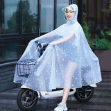 Raincoat, single person, women's transparent bicycle, electric bike, electric bike, special long one-piece raincoat