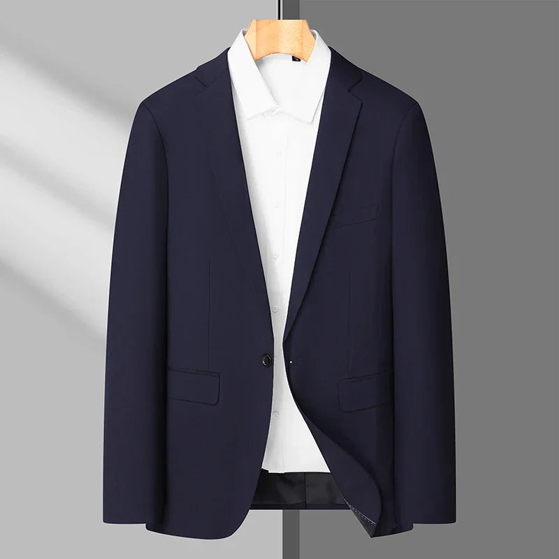 Blazer Masculino Men's Fashion Business Trend British Style Gentleman Slim Professional Formal Dress Wedding Men's Summer Suit