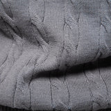 AIOPESON Mens Giraffe Embroidery Cotton Sweaters Round Neck Classic Twist Patterned Pullover Knitted Sweater for Men