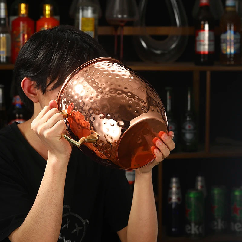 Colossal 5L Hammered Moscow Mule Mug Mega Mug Moscow Mule Ice Bucket Mug
