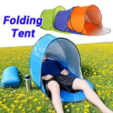 Silver Coated Small Folding Tent Automatic Instant Pop-up Mini Beach Tent Sunscreen UV Protection Sunshade Tent Summer