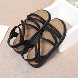 Girls Sandals Kids Sandals for Girls 2025 Summer Brand Children Beach Shoes Princess Sweet Gladiator Sandals Open Toes Anti-skid