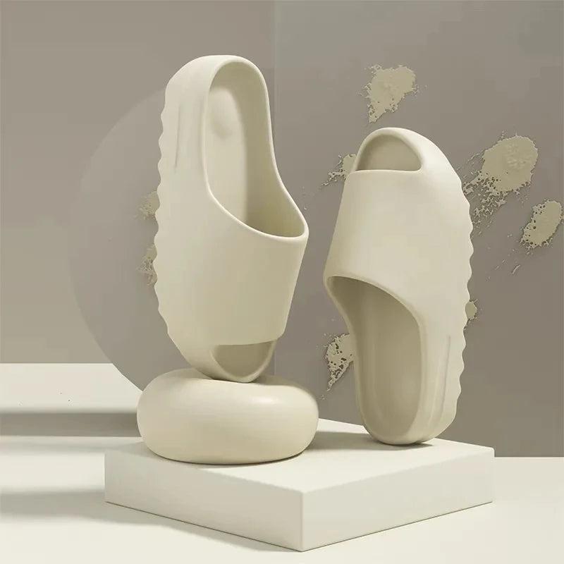 Comwarm Fashion Women Sandals Beach Flat Sandals Trendy brand EVA Sandals Summer 2024 Outdoor Casual House Sandals Bathroom Shoe