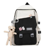 Large Capacity Nylon Book Bag Waterproof Teenage College Backpack Fashion School Bag Cute Girls Boys Travel Backbag College Bag