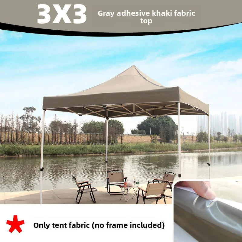 Thiened Four-Legged Umbrella Tent Top Cloth 3x3 Outdoor Sunade Waterproof Sun Protection Large Umbrella Canvas Stall