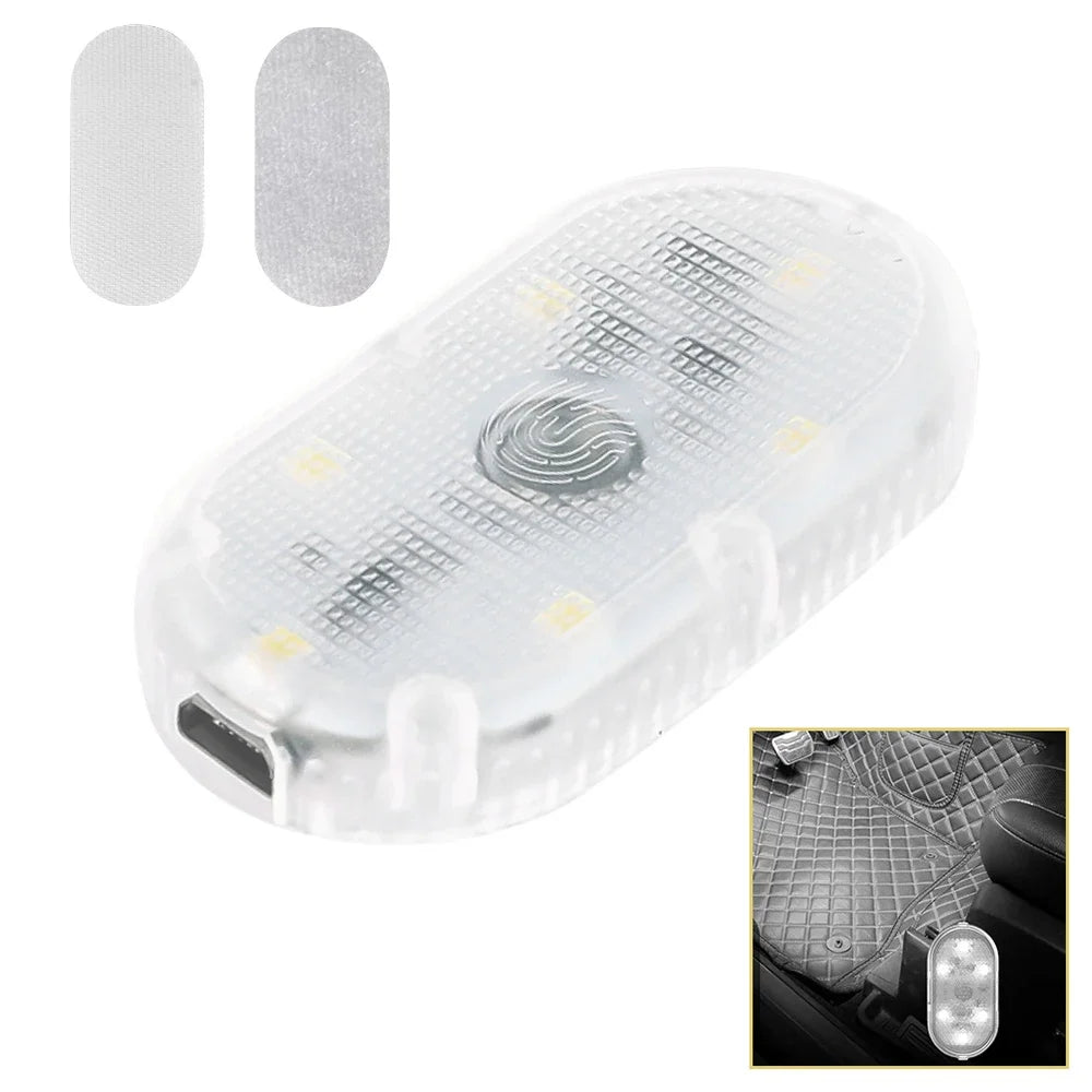 Car Interior LED Night Lighting Under Cabinet Light Touch Sensor Reading Lamp LED Book Lights USB Rechargeable Car Door Light