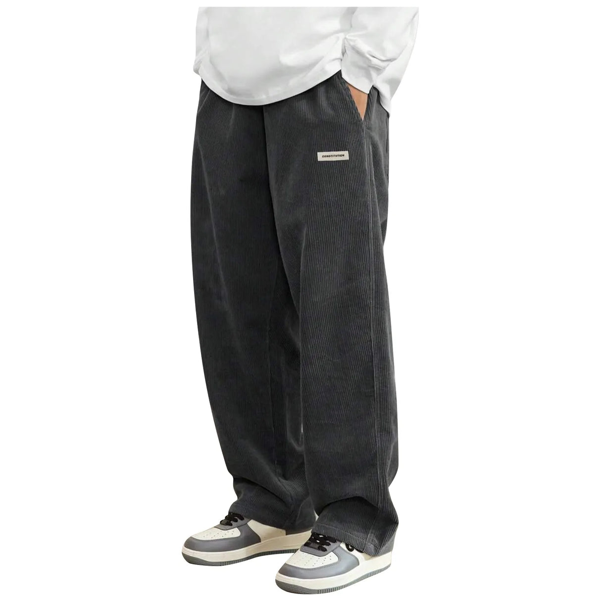 Corduroy Pants Men Clothing Sweatpants Loose-Fit Casual Pants Man Baggy Hosen Regular Length Trousers Men Cargo Pants Women