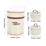 Thermal Lunch Box  304 Stainless Steel Multifunction Portable Insulated Lunch Container with Thermal Bag For School Student